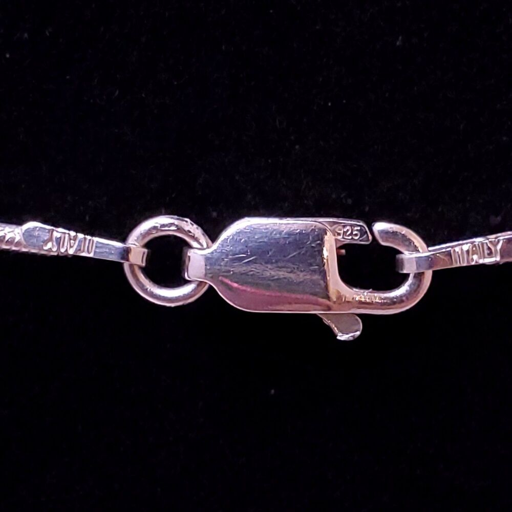 Beachy Summer Sterling Silver Pink Flip Flop Rhinestone Pendant and Necklace 925 - Picture 4 of 5